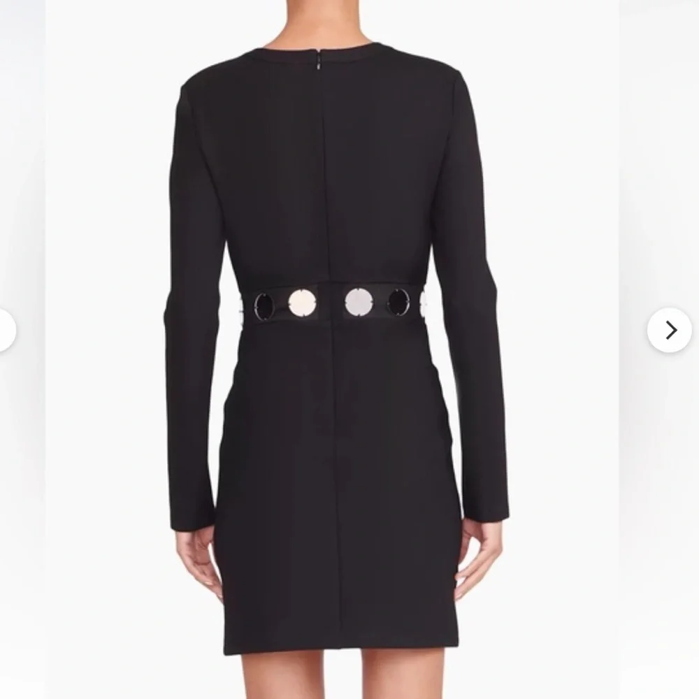 New NWT STAUD Asher Mirror Minidress Black Sz L - Picture 2 of 12